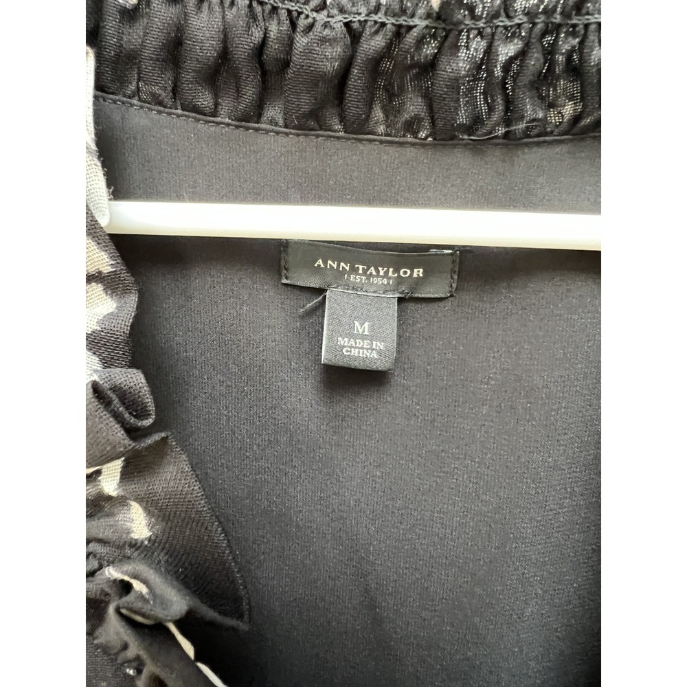 Women's Sleeveless Top Silk Cotton Blend Ruffles Around Neck‎ black Dressy Fun - Picture 4 of 9